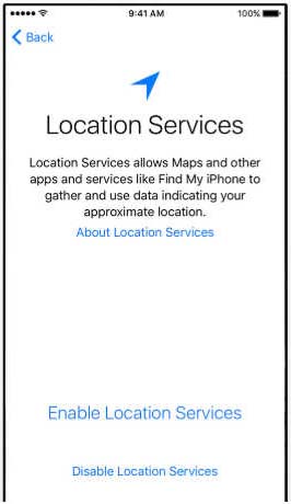 aktifkan lokasi service iphone